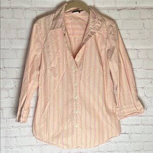 J. Crew Pastel Striped Button-Down 100% cotton Shirt‎ Woman’s Large